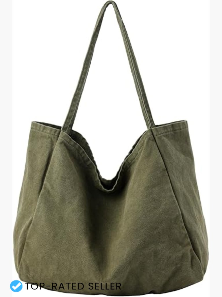 Large Canvas Hobo Tote Work Travel Shoulder Bag Purse